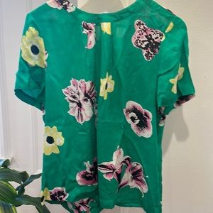 J Crew floral silk top